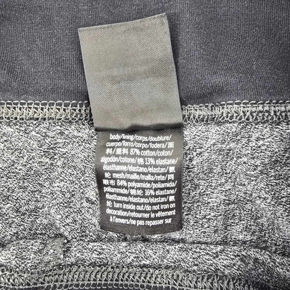 Victorias Secret PINK Yoga Leggings Womens M Gray Mesh Strap Capri Activewear